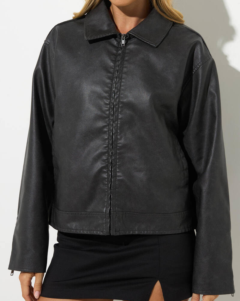 Ava And Ever Bowie Faux Leather Jacket for Womens