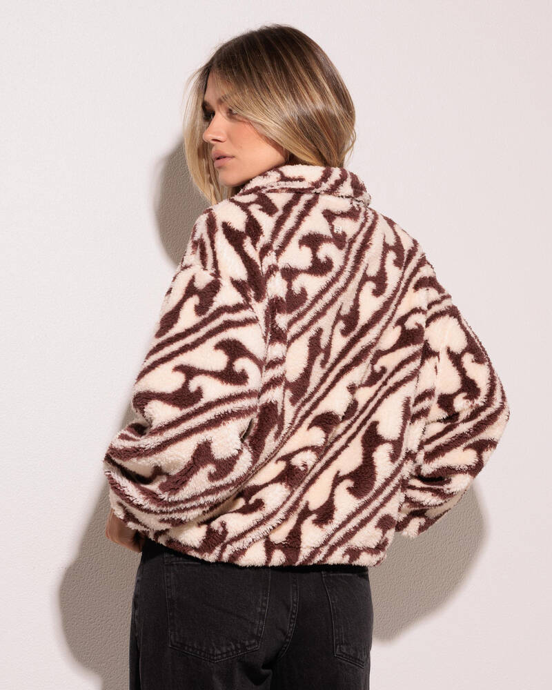 Billabong Dark Wave Half Zip Crew Sweatshirt for Womens