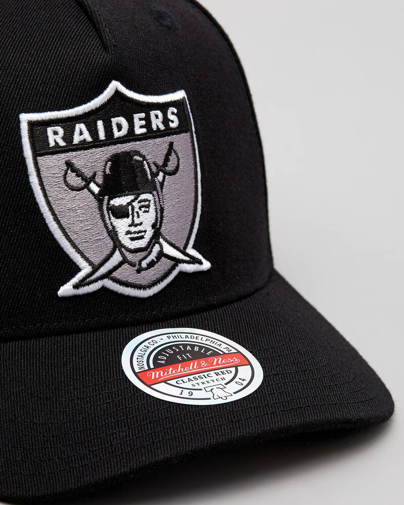 Mitchell & Ness Las Vegas Raiders Wide Receiver Pinch Panel 110 Snapback Cap for Mens