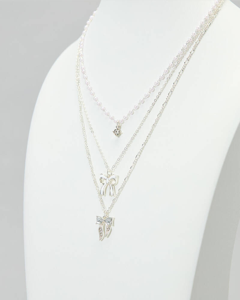 Karyn In LA Darling Bow Necklace Pack for Womens