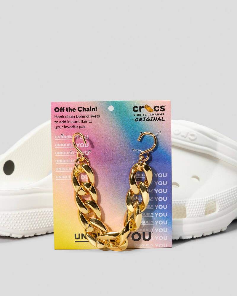 Crocs Gold Cuban Strap Chain Jibbitz for Unisex