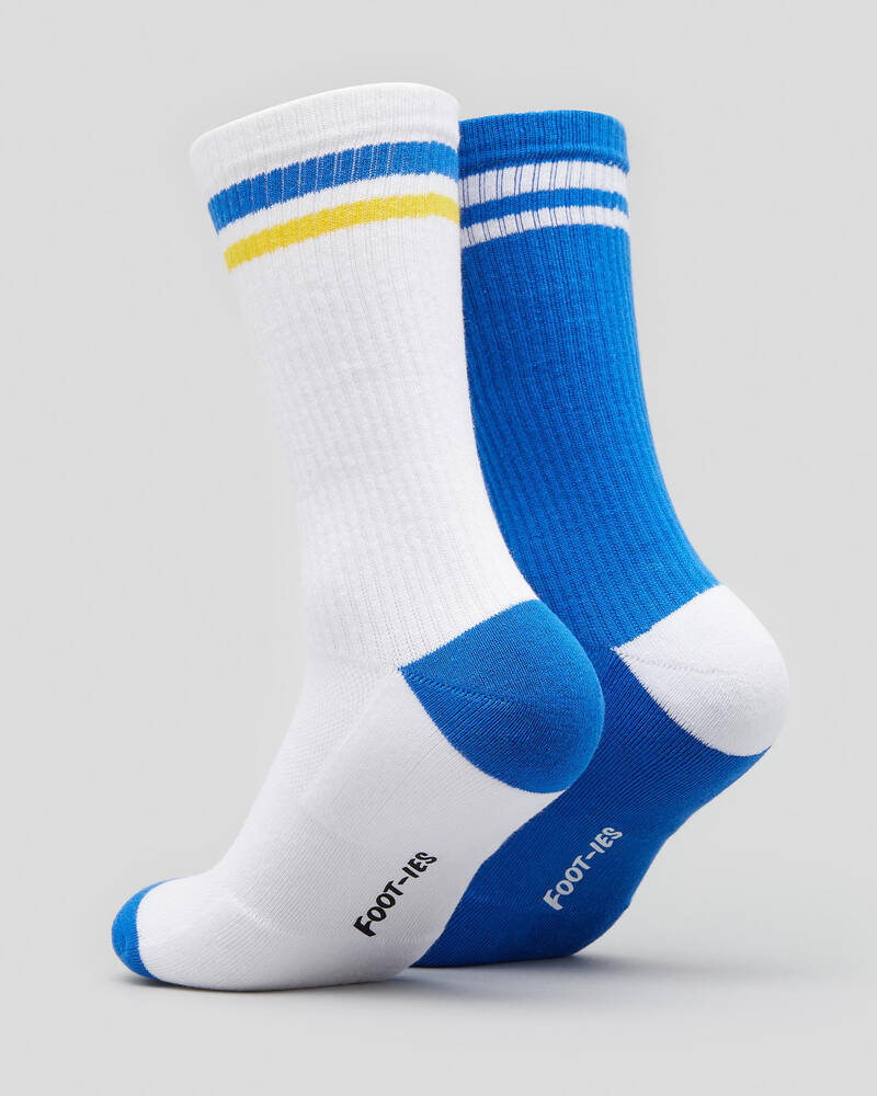 FOOT-IES Fosters Icons Embroidery Socks 2 Pack for Mens