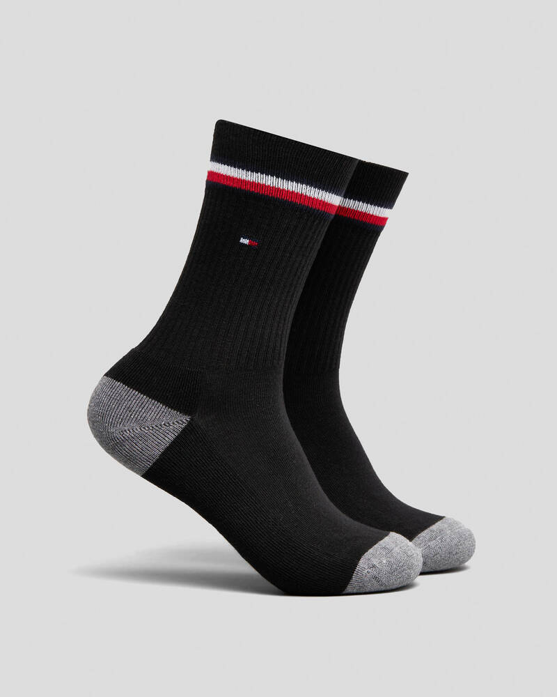 Tommy Hilfiger Boys' Iconic Sports Crew Socks 2 Pack for Mens
