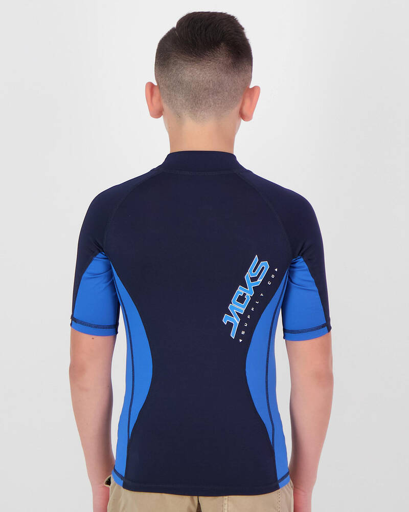 Jacks Boys' Tranquil Short Sleeve Rash Vest for Mens