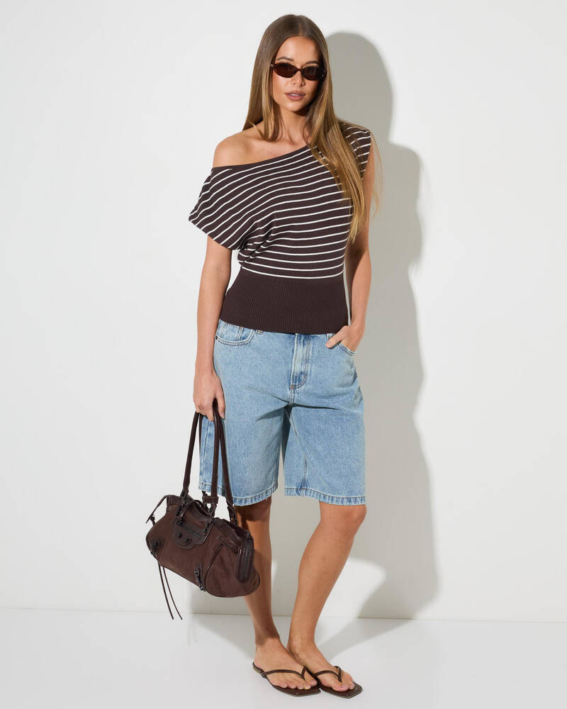Mooloola Elijah Off Shoulder Knit Top for Womens
