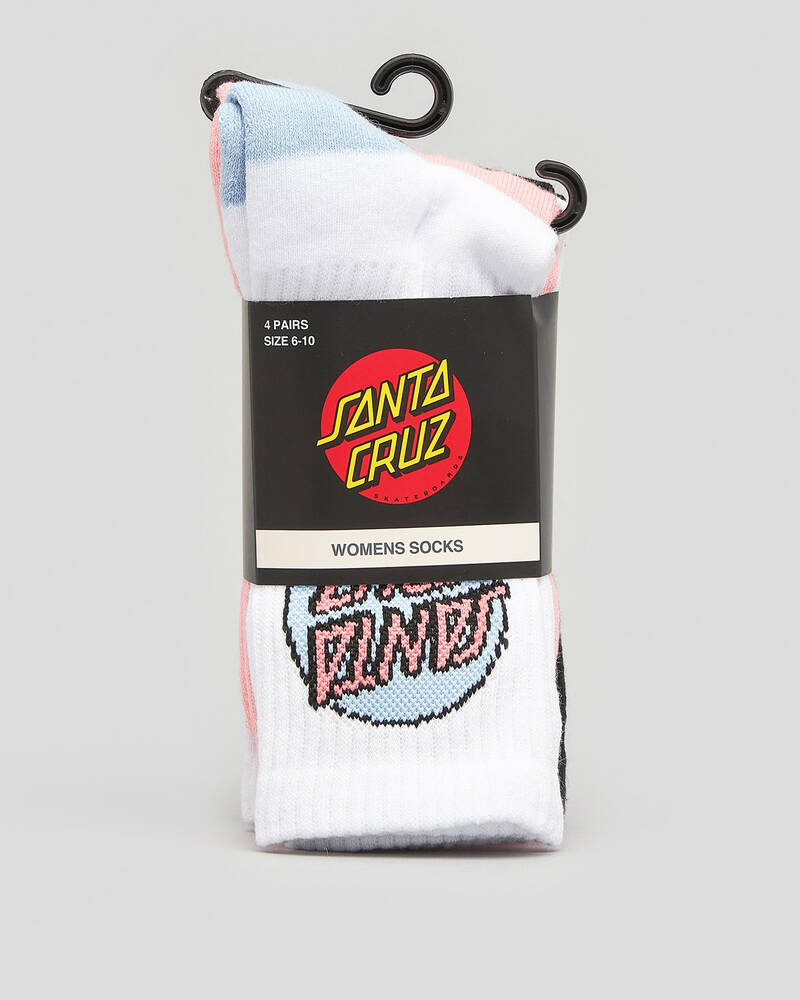 Santa Cruz Womens Pop Dot Crew Sock Pack for Womens