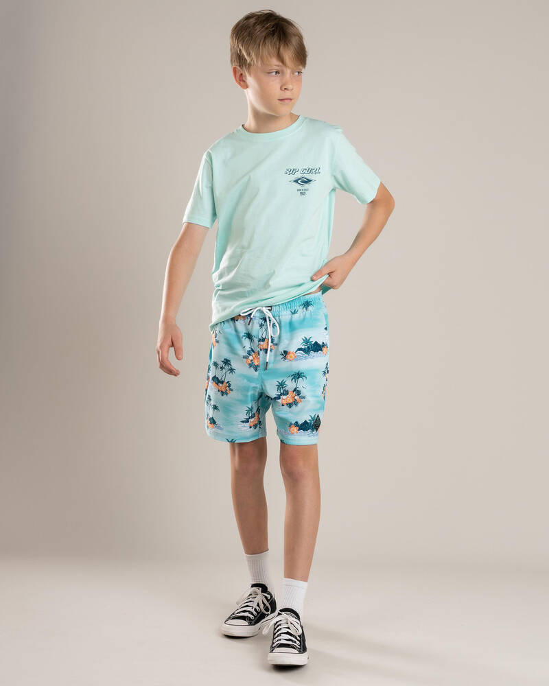 Skylark Boys' Flourish Elastic Waist Shorts for Mens