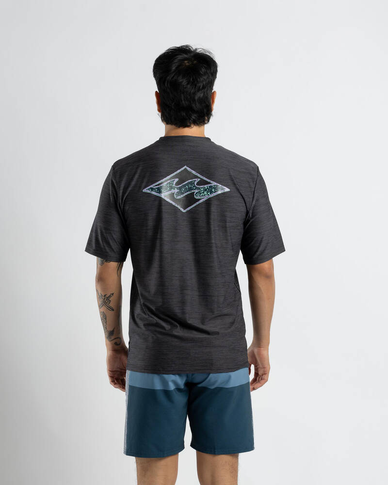 Billabong Diamond Shoreline Short Sleeve Rash Vest for Mens