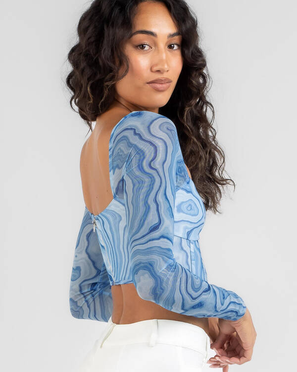 Ava And Ever Aquatic Mesh Corset Top for Womens