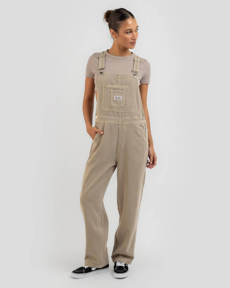 Stussy Nevada Denim Long Overalls In Smoke - Fast Shipping & Easy ...