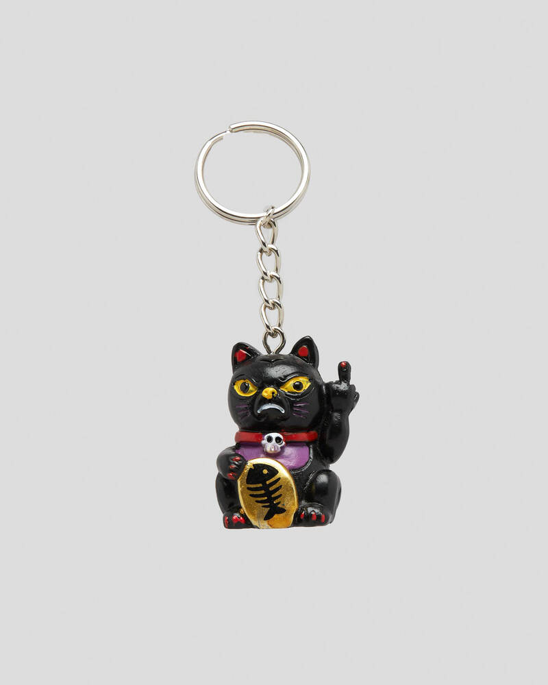 Get It Now Rude Lucky Cat Keychain for Unisex