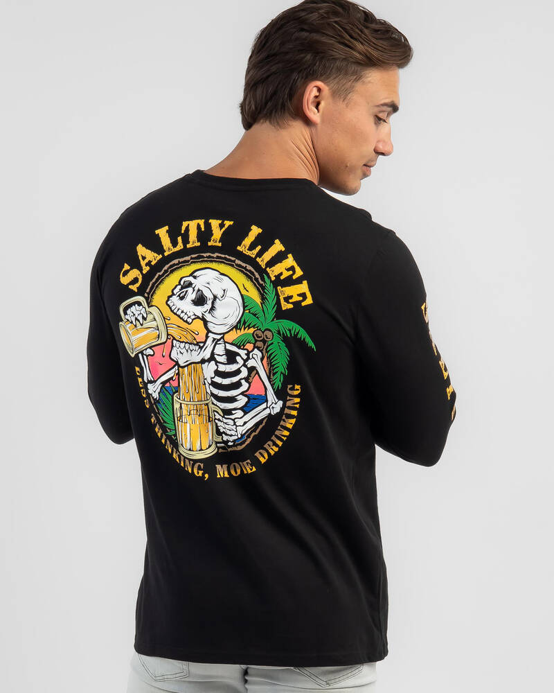 Salty Life Skull Duggery Long Sleeve T-Shirt for Mens