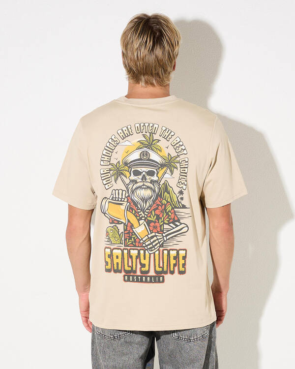 Salty Life Pour Choices T-Shirt for Mens