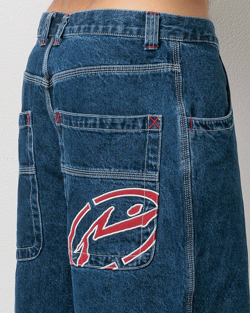 Rusty Turbo Baggy Denim Shorts for Mens