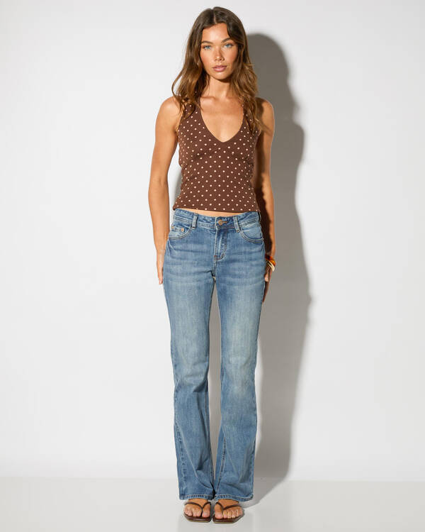 DESU Stratford Low Waist Bootleg Jeans for Womens