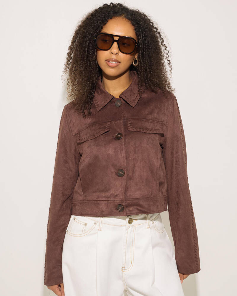Ava And Ever Splendor Faux Suede Jacket for Womens