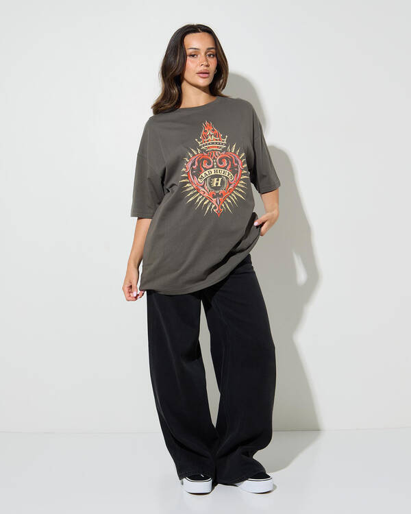The Mad Hueys Hueys Heart Oversized T-Shirt for Womens