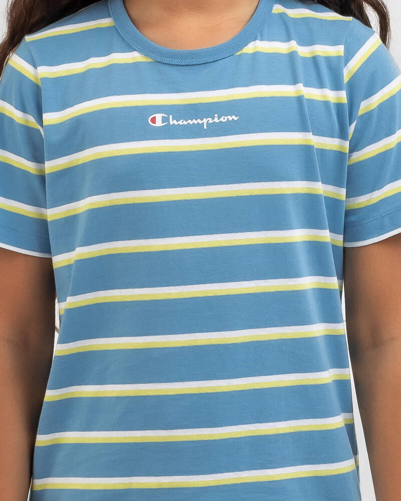 Champion Girls' Stripe T-Shirt for Womens