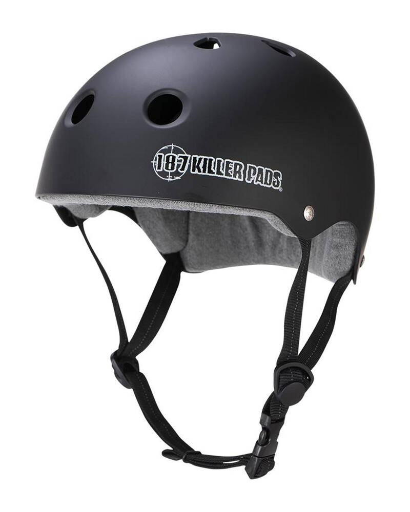 187 Killer Pads Certified Black Matte Helmet for Unisex