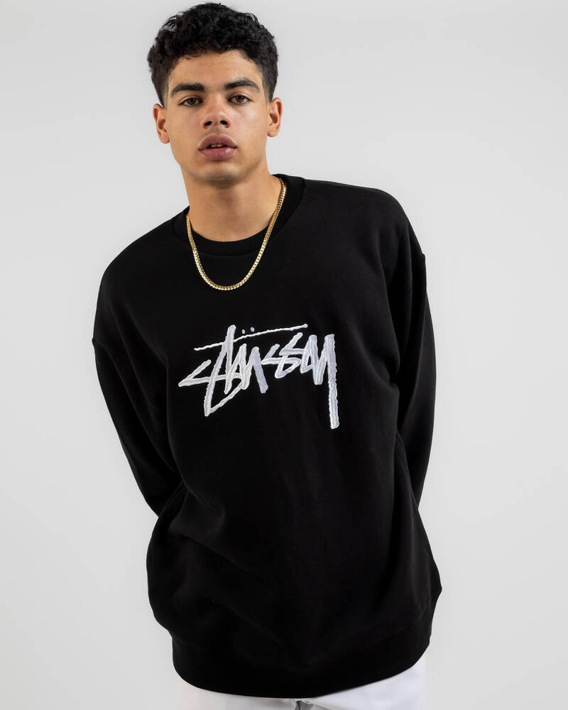 Stussy Solid Stock Embroidery Sweatshirt for Mens