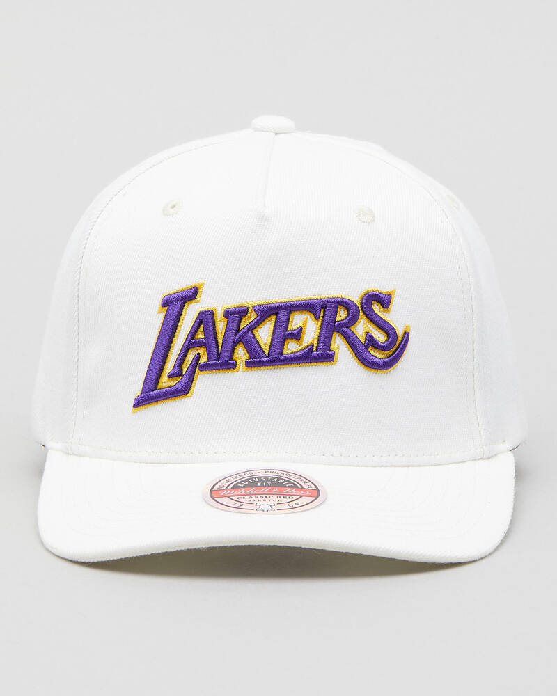 Mitchell & Ness La Lakers Vintage White Snapback Cap for Mens