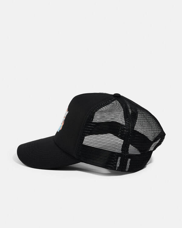 Santa Cruz Flaming Dice Trucker Cap for Unisex