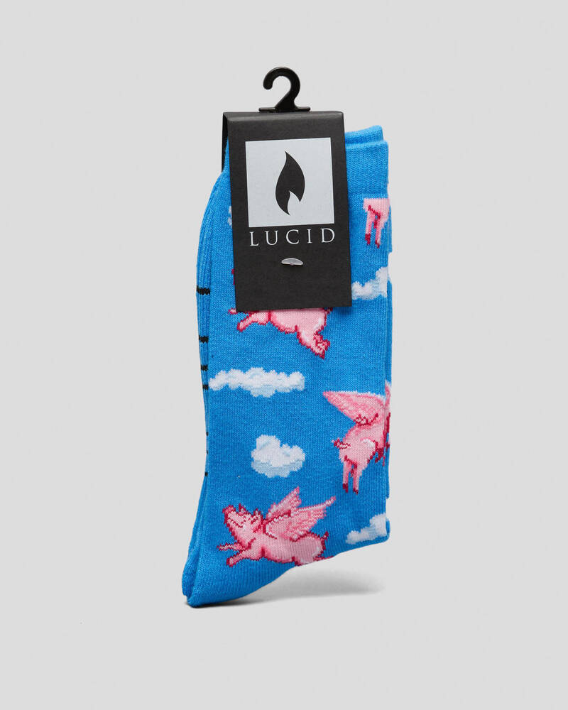 Lucid Flying Pig Socks for Mens