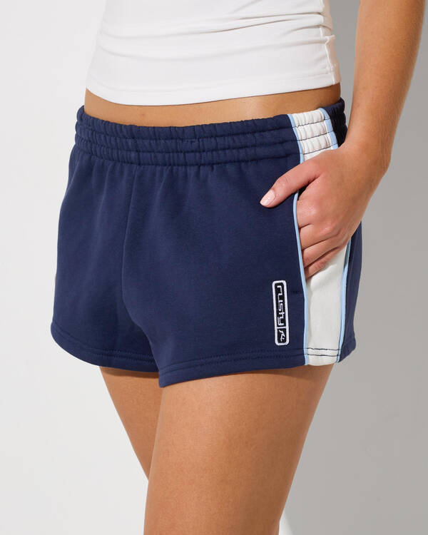 Retro Lines Mini Fleece Shorts