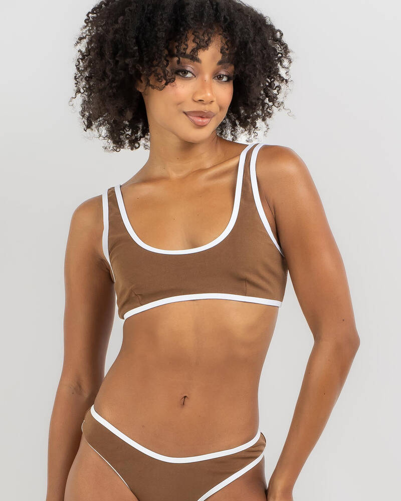 Rhythm Terry Surf Crop Bikini Top for Womens