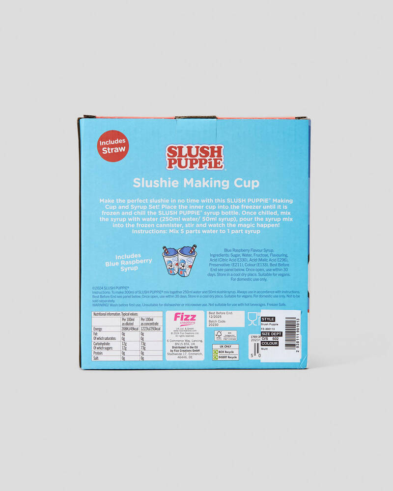 Slush Puppie Making Cup & Blue Raspberry Syrup Set for Unisex