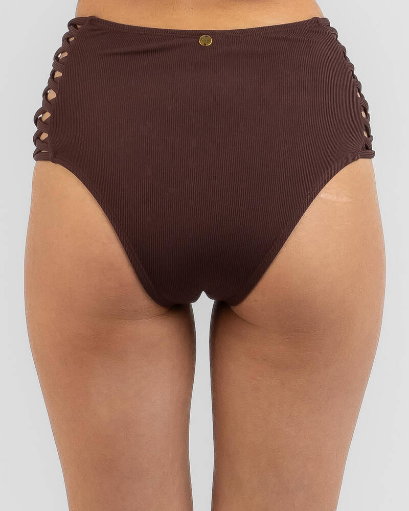 High-Waisted Strappy Bikini Bottom