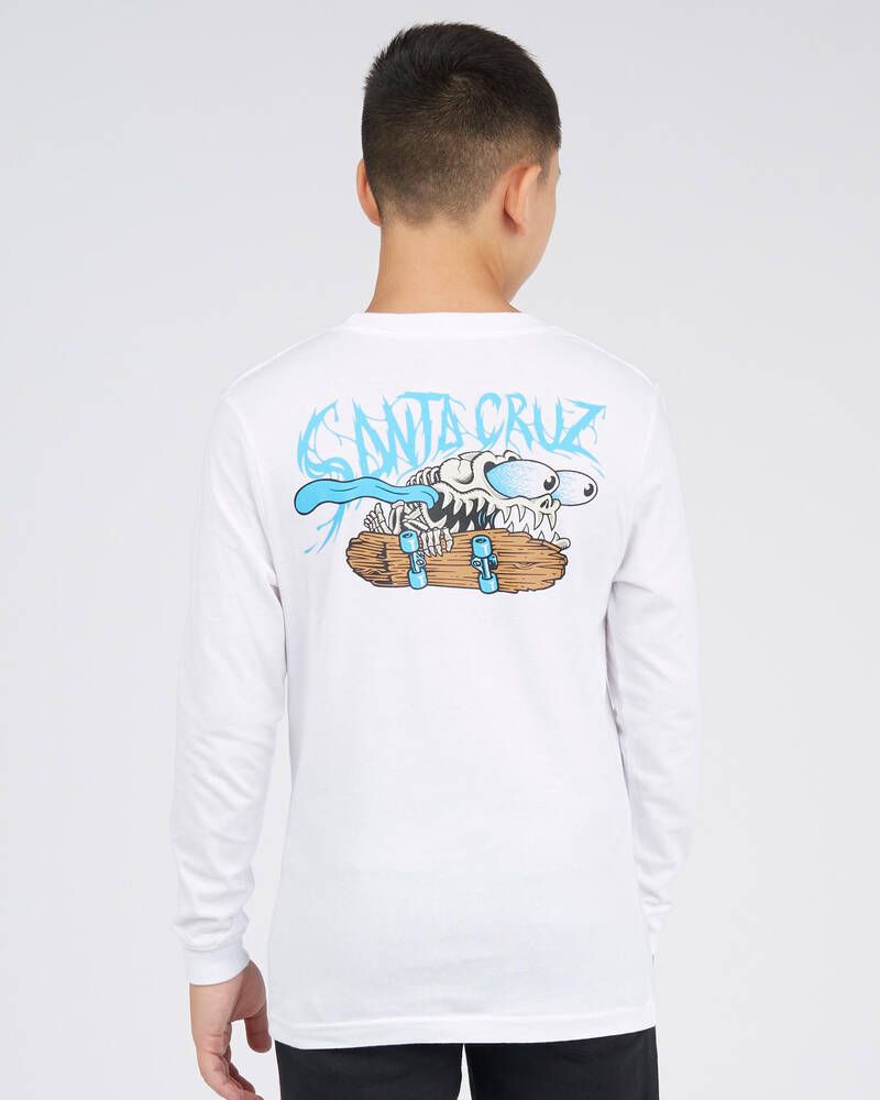 Santa Cruz Boys' Bone Slasher Long Sleeve T-Shirt for Mens