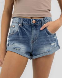 DESU Girls' Stevie Micro Denim Shorts for Womens image number null