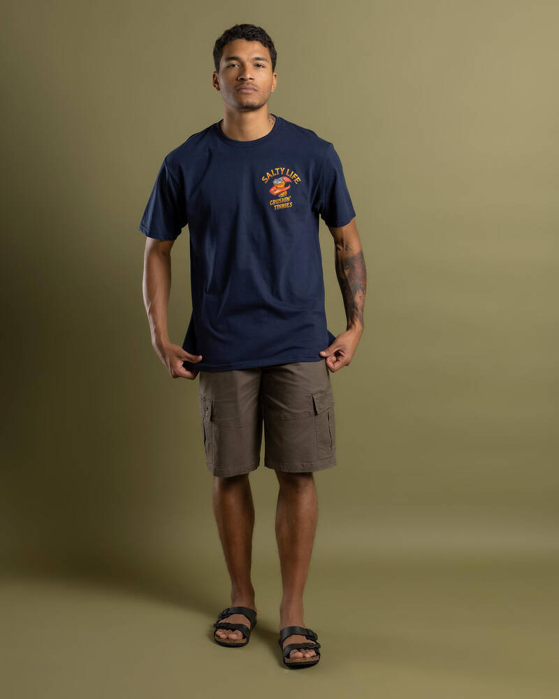 Salty Life Crushing Tinnies T-Shirt for Mens