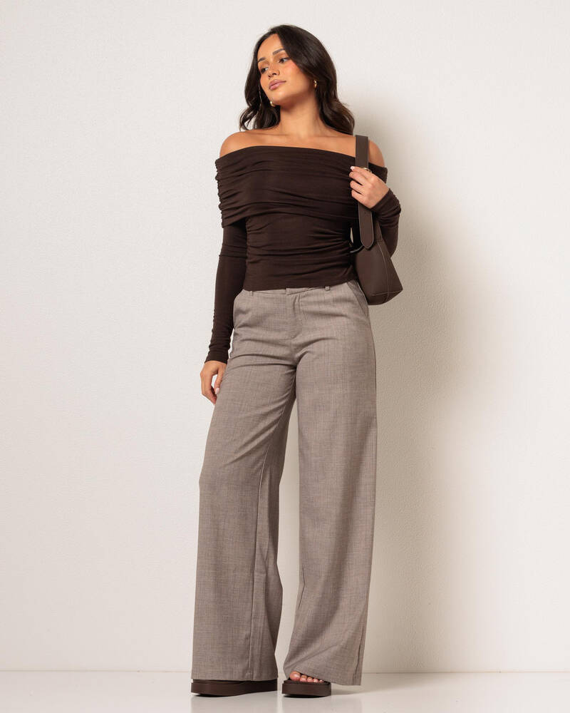 Ava And Ever Whitney Off Shoulder Long Sleeve Top for Womens