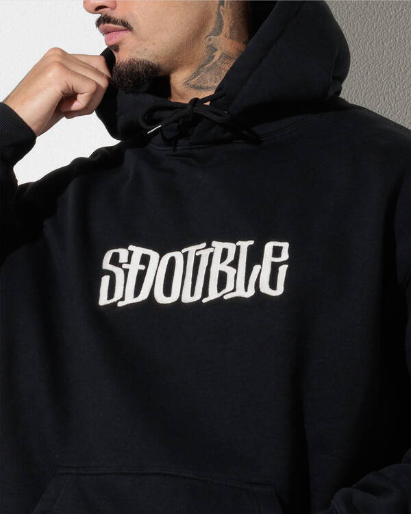 S-Double Mid Block Fleece Hoodie for Mens