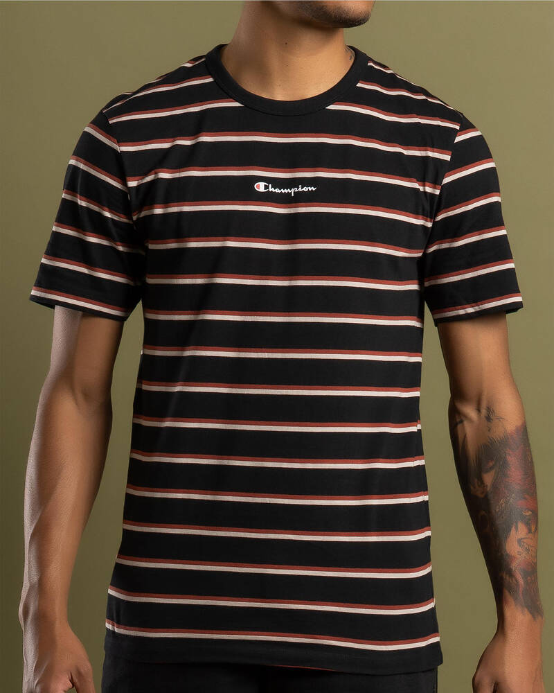 Champion Logo Stripe T-Shirt for Mens