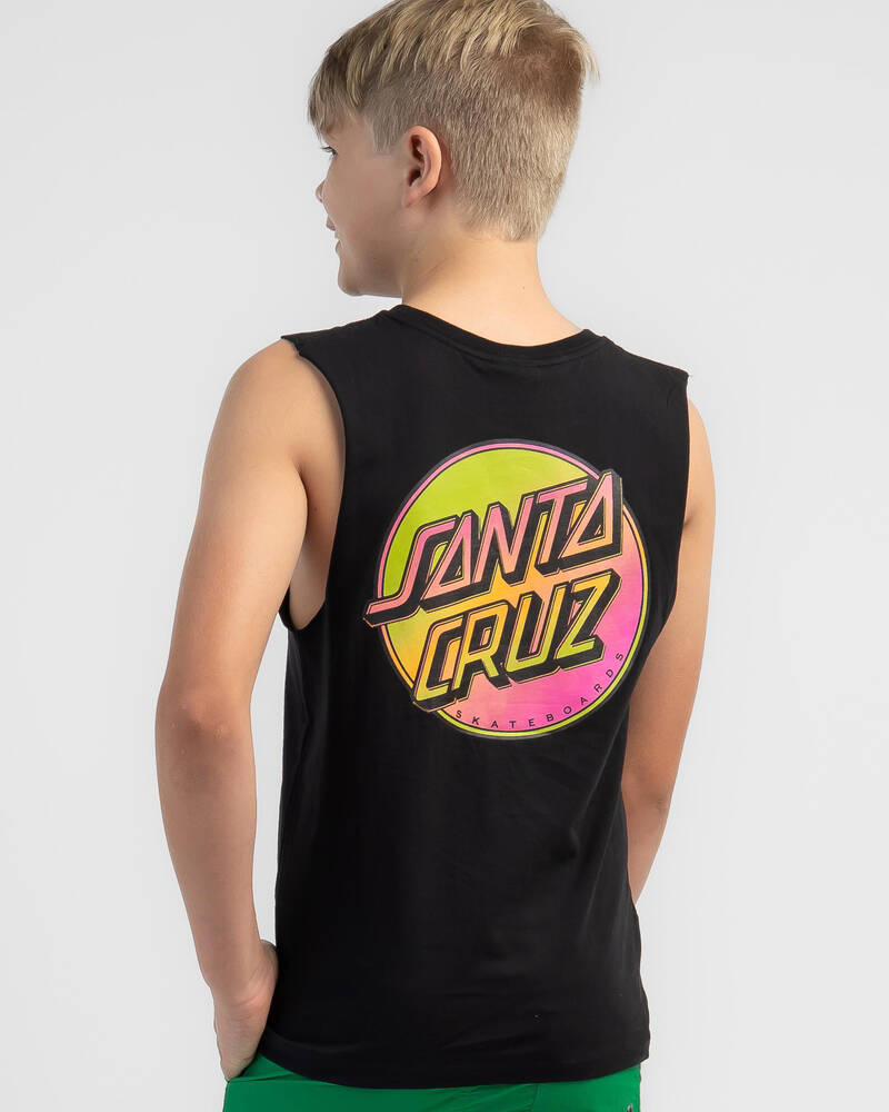 Santa Cruz Boys' Contra Dot Pop Muscle Tank for Mens