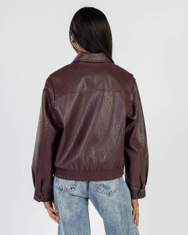 Ava And Ever Girls' Rebel Faux Leather Jacket for Womens