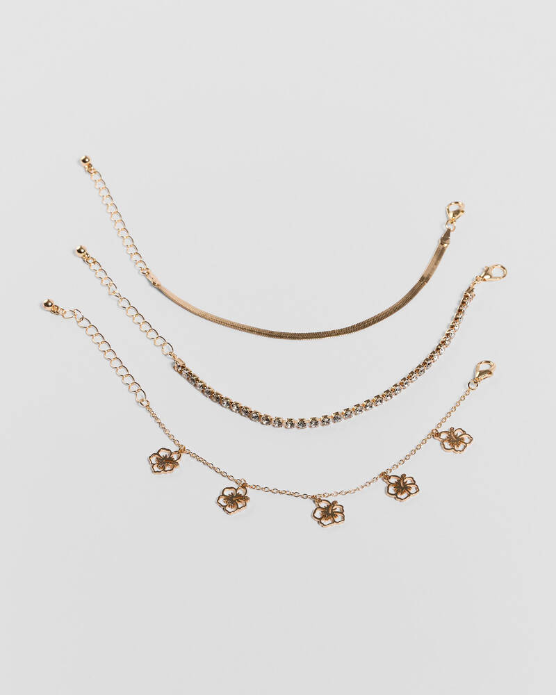 Karyn In LA Hibiscus Charm Bracelet Pack for Womens