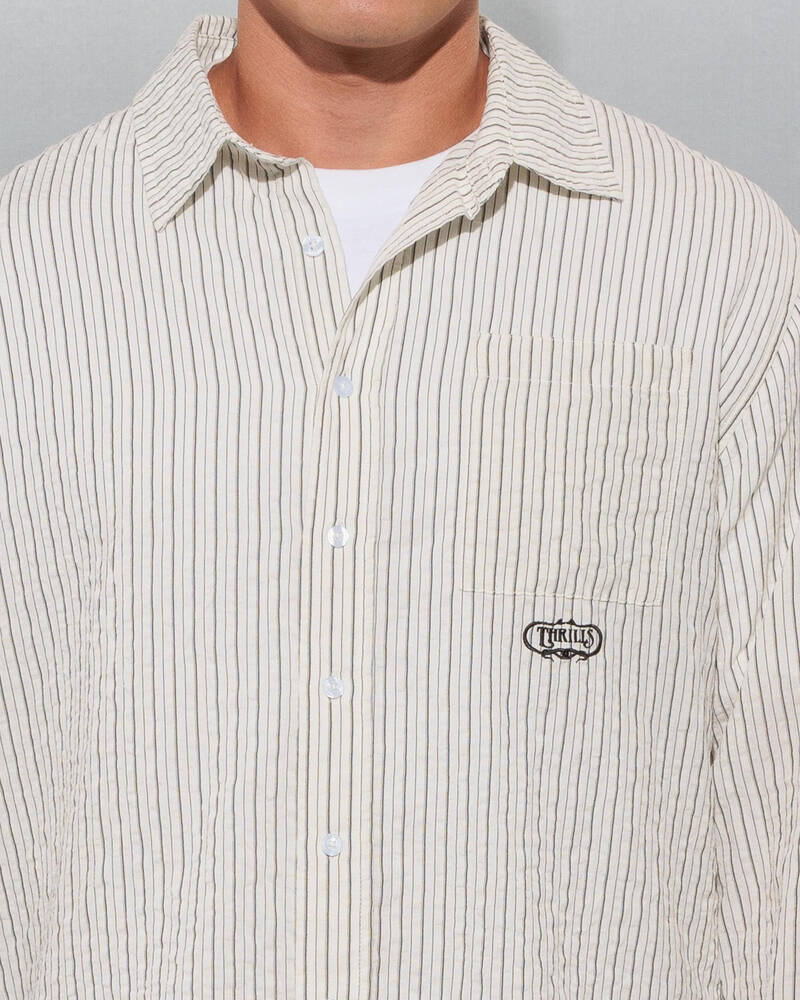 Thrills Double Time Cropped Long Sleeve Shirt for Mens