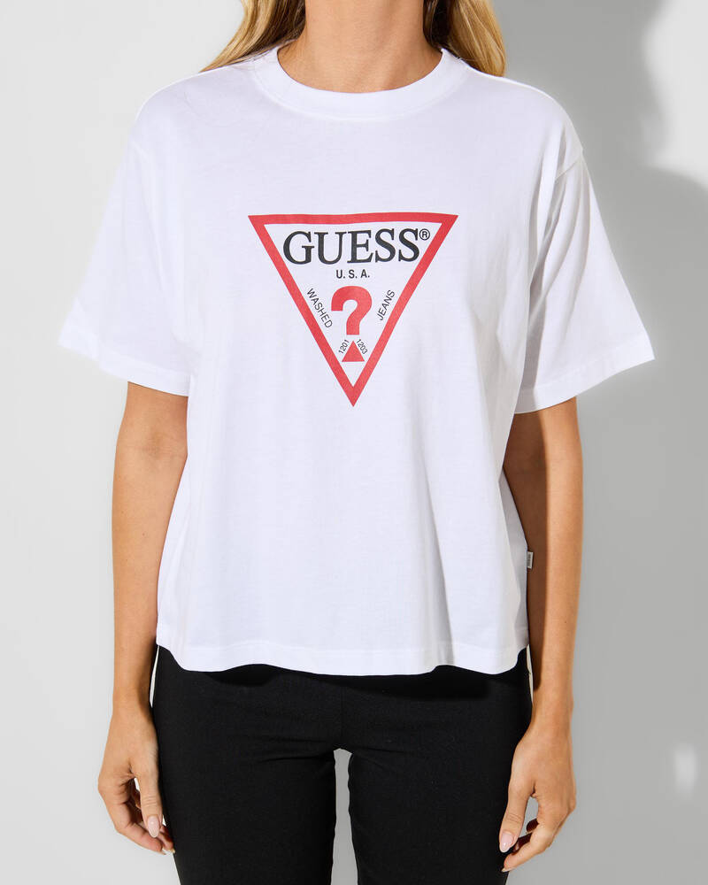 GUESS Boxy Iconic T-Shirt for Womens