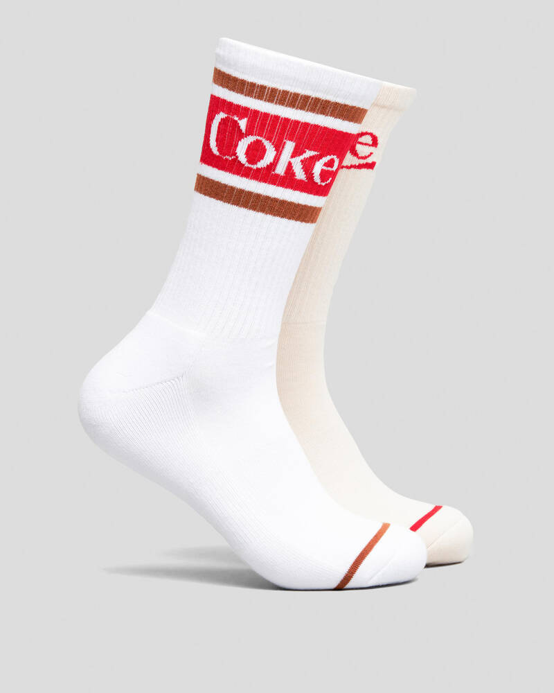 FOOT-IES Coke Ribbon Sneaker Socks 2 Pack for Mens