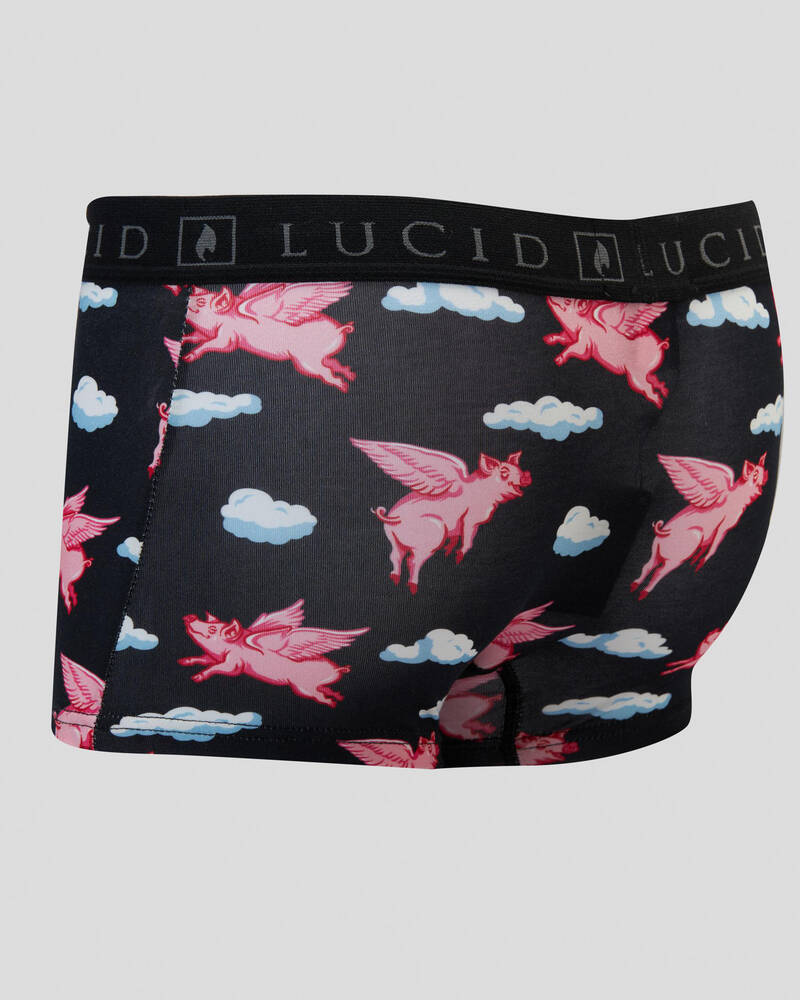 Lucid Boys' Flying Pigs Fitted Boxers for Mens