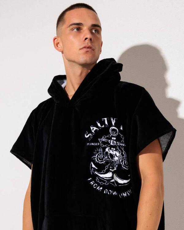 Salty Life Down Under Hooded Towel for Mens