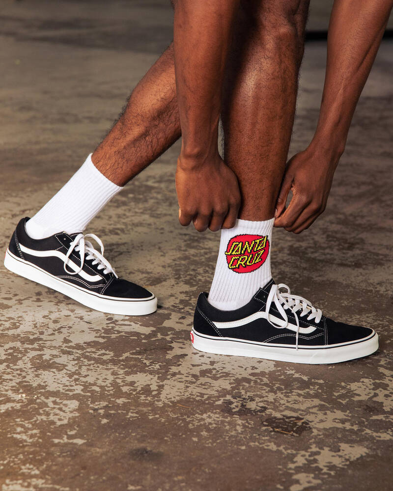 Santa Cruz Classic Dot Crew Socks 4 Pack for Mens