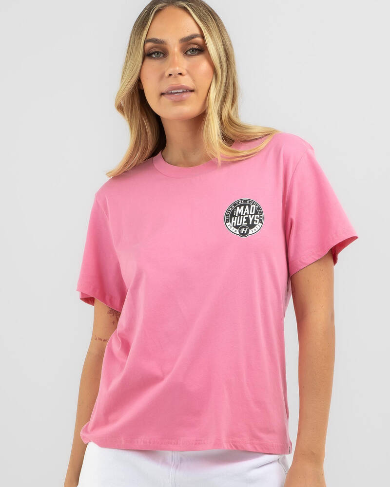 The Mad Hueys Checkered Hueys T-Shirt In Bubble Gum Pink - Fast ...