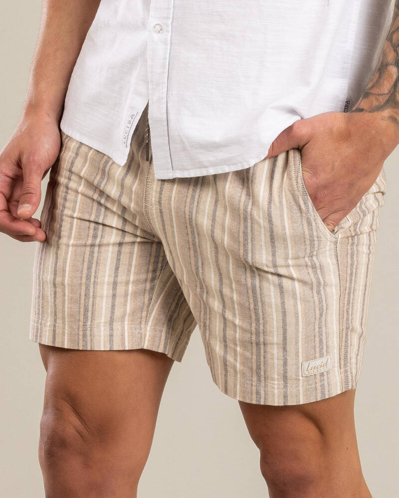 Lucid Fringe Elastic Waist Shorts for Mens
