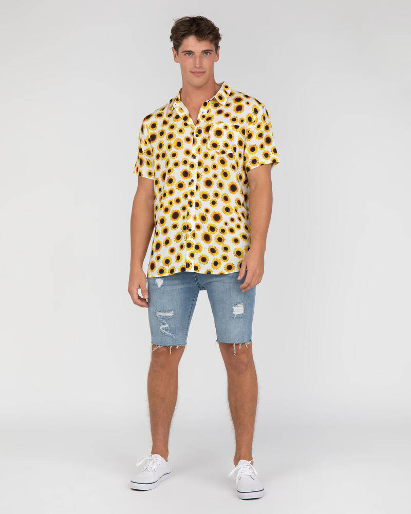Skylark Sunflower Short Sleeve Shirt for Mens