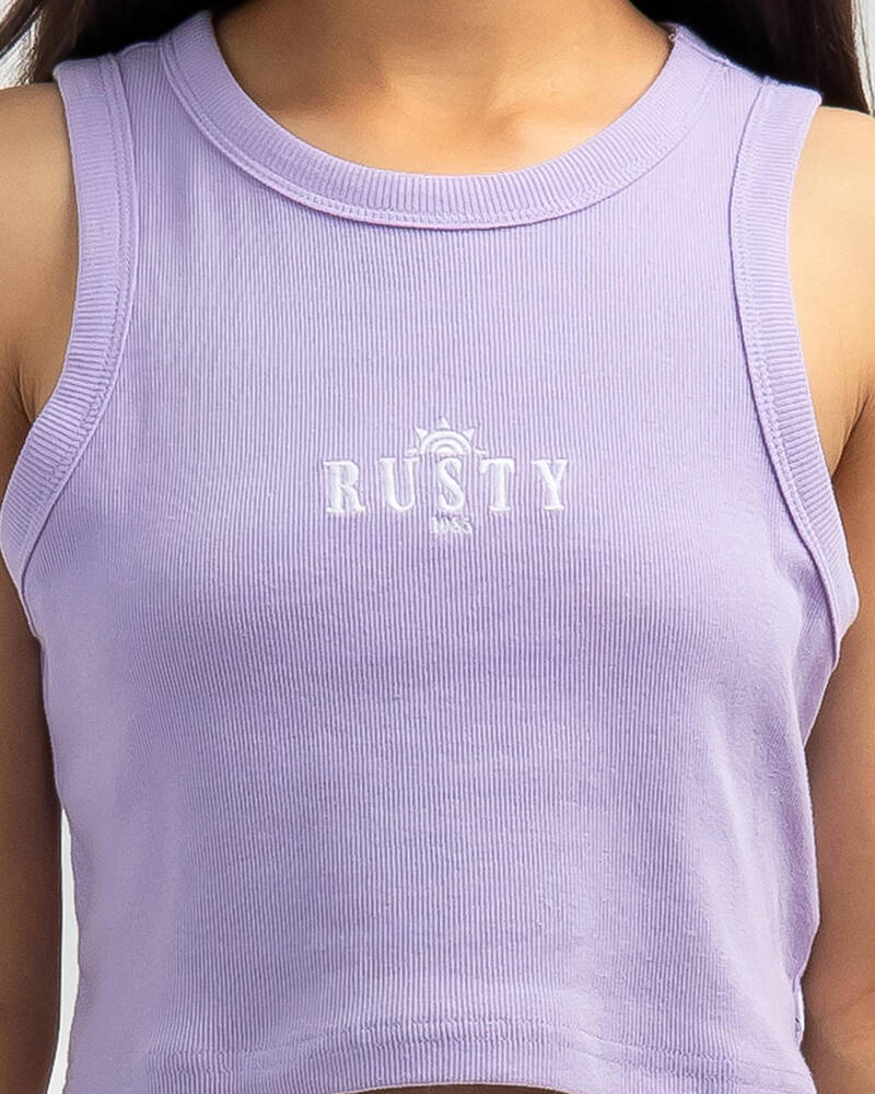 Rusty Girls' Sunrise Racer Tank Top for Womens